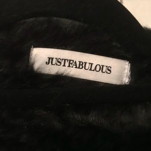Black faux fur jacket